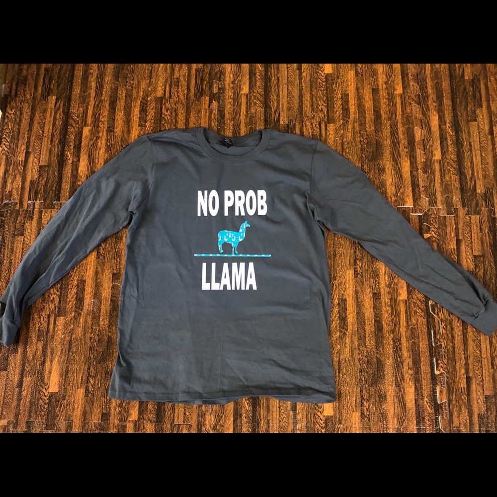 Gray Long Sleeve rib cuff T-shirt